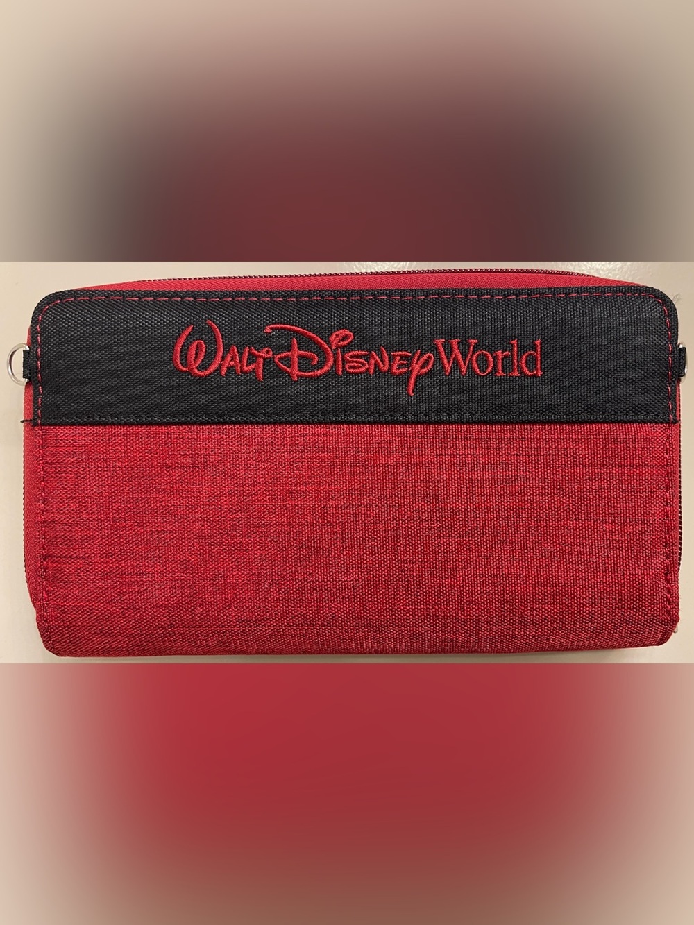 Disney Mickey Mouse Red and Black Walt Disney World Canvas Pouch - Picture 2 of 4